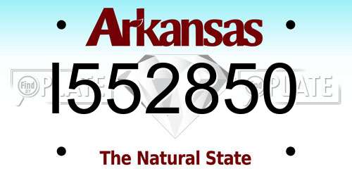 I552850 Arkansas License Plate