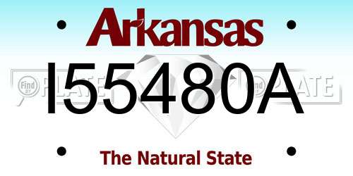 I55480A Arkansas License Plate