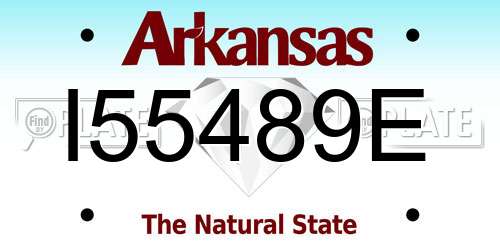 I55489E Arkansas License Plate
