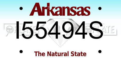 I55494S Arkansas License Plate