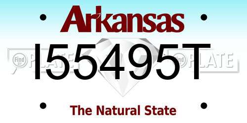 I55495T Arkansas License Plate