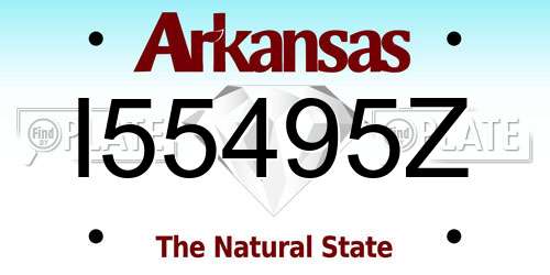 I55495Z Arkansas License Plate