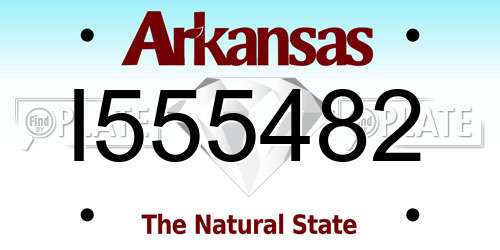 I555482 Arkansas License Plate