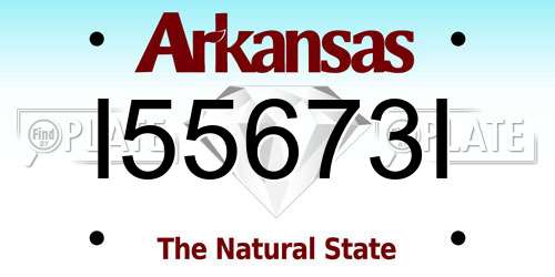 I55673I Arkansas License Plate