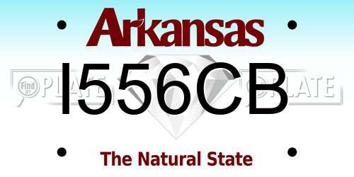 I556CB Arkansas License Plate