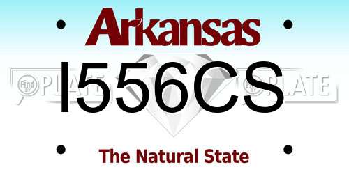 I556CS Arkansas License Plate