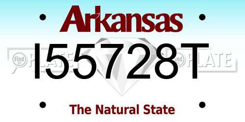 I55728T Arkansas License Plate