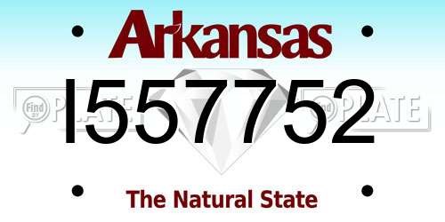 I557752 Arkansas License Plate