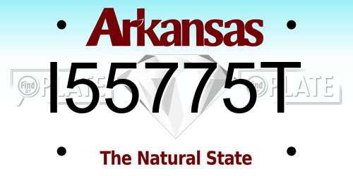 I55775T Arkansas License Plate
