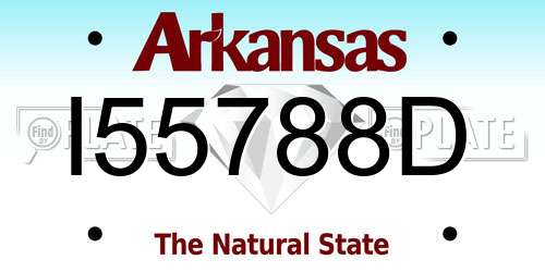 I55788D Arkansas License Plate