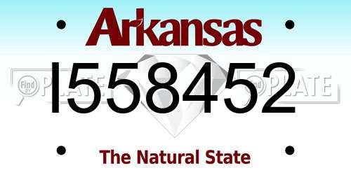 I558452 Arkansas License Plate