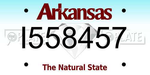 I558457 Arkansas License Plate