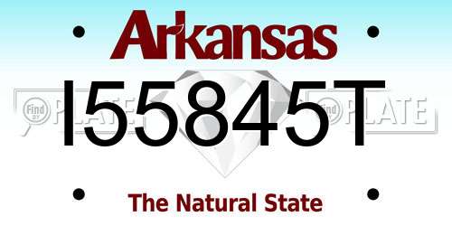 I55845T Arkansas License Plate