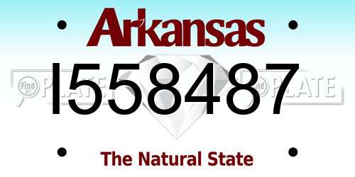 I558487 Arkansas License Plate