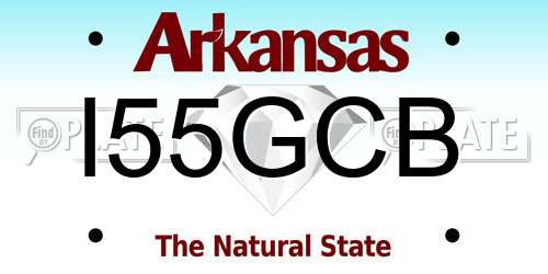 I55GCB Arkansas License Plate