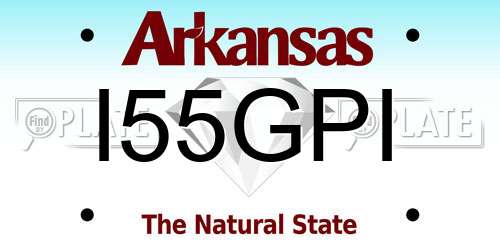 I55GPI Arkansas License Plate