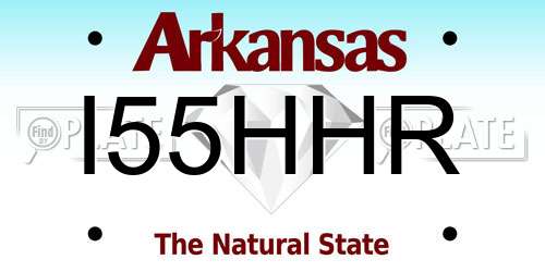 I55HHR Arkansas License Plate