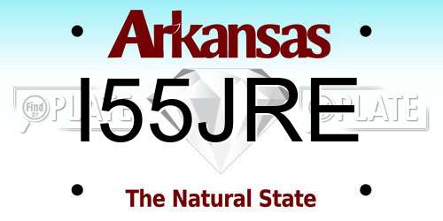 I55JRE Arkansas License Plate