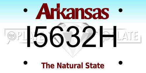 I5632H Arkansas License Plate