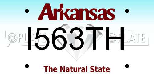 I563TH Arkansas License Plate