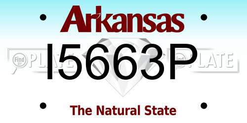 I5663P Arkansas License Plate