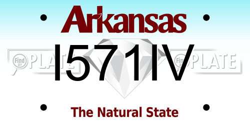 I571IV Arkansas License Plate