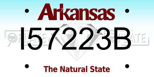 I57223B Arkansas License Plate