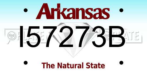 I57273B Arkansas License Plate
