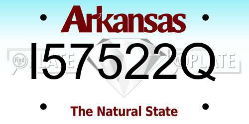 I57522Q Arkansas License Plate