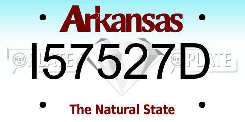 I57527D Arkansas License Plate