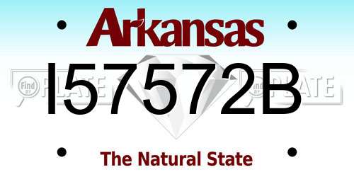 I57572B Arkansas License Plate