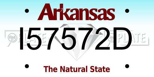 I57572D Arkansas License Plate