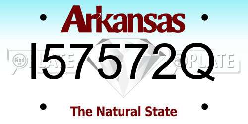 I57572Q Arkansas License Plate