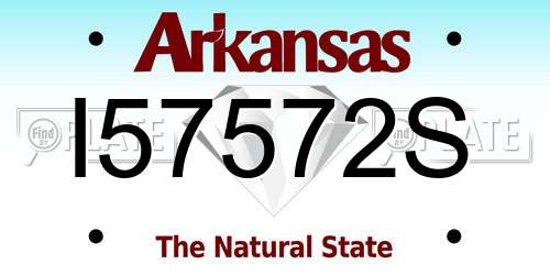 I57572S Arkansas License Plate