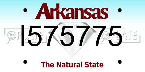 I575775 Arkansas License Plate