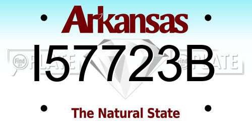 I57723B Arkansas License Plate