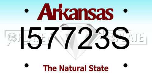 I57723S Arkansas License Plate