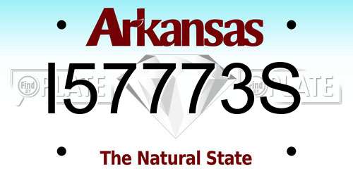 I57773S Arkansas License Plate
