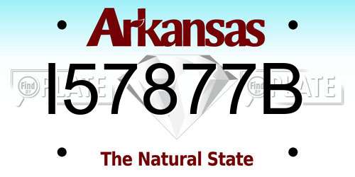 I57877B Arkansas License Plate