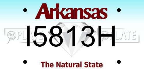 I5813H Arkansas License Plate