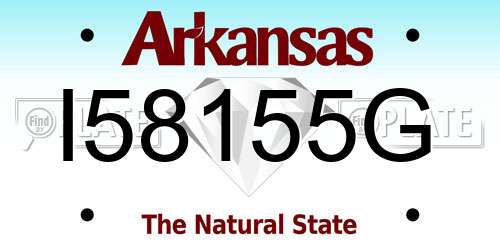 I58155G Arkansas License Plate