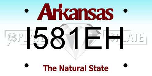 I581EH Arkansas License Plate