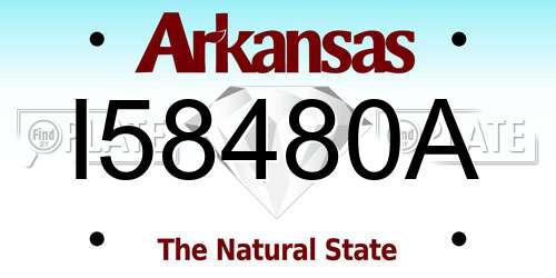 I58480A Arkansas License Plate
