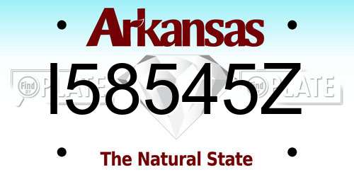I58545Z Arkansas License Plate