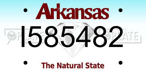 I585482 Arkansas License Plate