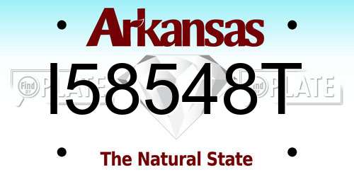 I58548T Arkansas License Plate