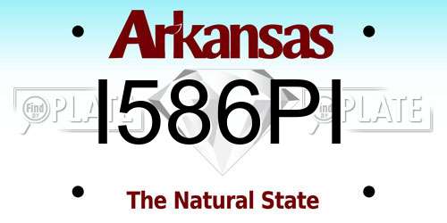 I586PI Arkansas License Plate