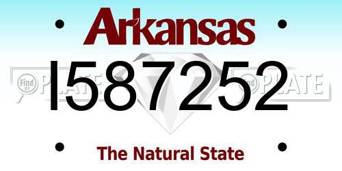I587252 Arkansas License Plate