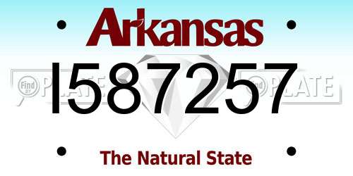 I587257 Arkansas License Plate