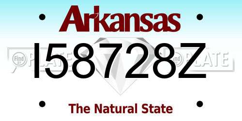 I58728Z Arkansas License Plate